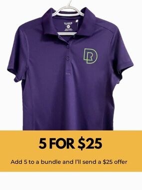 Ladies Purple Golf Polo Shirt -